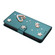 iPhone 16e / 17e ZS01 Double-Layer Heart Floral Vegan Leather Phone Case with Wrist Strap - Dark Green