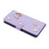 iPhone 16e / 17e ZS01 Double-Layer Heart Floral Vegan Leather Phone Case with Wrist Strap - Light Purple