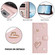 iPhone 16e / 17e ZS01 Double-Layer Heart Floral Vegan Leather Phone Case with Wrist Strap - Pink