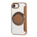 iPhone 16e / 17e Ultra-thin Magnetic Plating Vegan Leather Phone Case - Brown