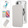 iPhone 16e / 17e Ultra-thin Magnetic Plating Vegan Leather Phone Case - Grayish White