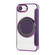 iPhone 16e / 17e Ultra-thin Magnetic Plating Vegan Leather Phone Case - Purple