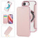 iPhone 16e / 17e Ultra-thin Magnetic Plating Vegan Leather Phone Case - Rose Gold