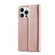 iPhone 14 Pro Max LC.IMEEKE Strong Magnetic Leather Phone Case with Holder & Card Slots & Wallet  - Rose Gold