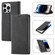 iPhone 14 Pro Max LC.IMEEKE Strong Magnetic Leather Phone Case with Holder & Card Slots & Wallet  - Black