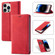 iPhone 14 Pro Max LC.IMEEKE Strong Magnetic Leather Phone Case with Holder & Card Slots & Wallet  - Red