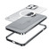 iPhone 14 Pro Max MagSafe Magnetic Metal Frame Frosted Phone Case  - Silver