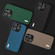 iPhone 14 Pro Max ABEEL Genuine Leather Litchi Texture Phone Case - Green
