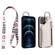 iPhone 14 Pro Max Detachable Zippered Coin Purse Phone Case with Lanyard - White