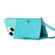 iPhone 14 Pro Max Crossbody Lanyard Wallet Card Bag Phone Case - Light Blue