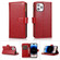 iPhone 14 Pro Max Multifunctional 9 Card Slots Leather Case  - Red