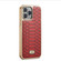 iPhone 14 Pro Max Fierre Shann Python Texture Electroplating PU Phone Case - Red
