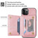 iPhone 14 Pro Max Zipper Card Holder Phone Case  - Rose Gold