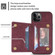 iPhone 14 Pro Max Zipper Card Holder Phone Case  - Wine Red