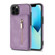 iPhone 14 Pro Max Zipper Card Holder Phone Case  - Purple