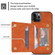 iPhone 14 Pro Max Zipper Card Holder Phone Case  - Brown