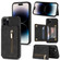 iPhone 14 Pro Max Zipper Card Holder Phone Case  - Black