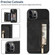 iPhone 14 Pro Max Zipper Card Holder Phone Case  - Black