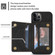 iPhone 14 Pro Max Zipper Card Holder Phone Case  - Black