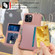 iPhone 14 Pro Max Magnetic Wallet Card Bag Leather Phone Case  - Rose Gold