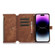 iPhone 14 Pro Max Dream 9-Card Wallet Zipper Bag Leather Phone Case - Brown