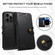 Suteni Calf Texture Buckle Wallet Leather Phone Case iPhone 14 Pro Max - Black