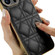 iPhone 14 Pro Max Suteni Electroplated Rattan Grid Leather Soft TPU Phone Case - Black