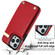 iPhone 14 Pro Max Metal Buckle Card Slots Phone Case - Red