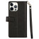 iPhone 14 Pro Max Multifunctional Zipper Horizontal Flip Leather Case - Black