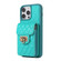 iPhone 14 Pro Max Card Slot Leather Phone Case - Mint Green