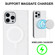 iPhone 14 Pro Max Rhombic MagSafe RFID Anti-Theft Wallet Leather Phone Case - White
