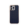 iPhone 14 Pro Max Nano Electroplating Cross Texture Genuine Leather Phone Case - Blue