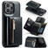 iPhone 14 Pro Max DG.MING M3 Series Glitter Powder Card Bag Leather Case - Black