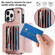 iPhone 14 Pro Max RFID Card Slot Phone Case with Long Lanyard - Rose Gold