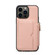 iPhone 14 Pro Max Zipper Card Slot Phone Case - Pink