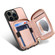 iPhone 14 Pro Max Zipper Card Slot Phone Case - Pink