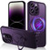 iPhone 14 Pro Max 3 in 1 Skin Feel MagSafe Holder Phone Case - Purple