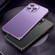 iPhone 14 Pro Max Spring Buckle Metal Frosted Phone Case - Purple