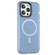 iPhone 14 Pro Max Skin Feel Semi-transparent Frosted MagSafe Magnetic Phone Case - Blue