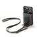 iPhone 14 Pro Max JEEHOOD C22 Series Zipper Wallet Phone Case with Long and Short Lanyard - Coffee