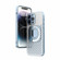 iPhone 14 Pro Max R-JUST Square Round Mirror PC+TPU Phone Case - Blue