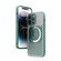 iPhone 14 Pro Max R-JUST Square Round Mirror PC+TPU Phone Case - Green