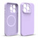 iPhone 14 Pro Max MagSafe Liquid Silicone Lens Holder Phone Case - Purple