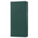 iPhone 14 Pro Max Litchi Texture Genuine Leather Phone Case - Dark Green