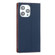 iPhone 14 Pro Max Litchi Texture Genuine Leather Phone Case - Dark Blue