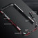 iPhone 14 Pro Max Sharp Edge Magnetic Shockproof Metal Frame Phone Case - Black Red