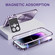 iPhone 14 Pro Max Large Window Holder MagSafe Magnetic Metal Phone Case - Black