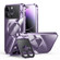 iPhone 14 Pro Max Large Window Holder MagSafe Magnetic Metal Phone Case - Purple