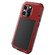 iPhone 14 Pro Max Shockproof Waterproof Silicone + Zinc Alloy Case  - Red