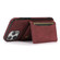 iPhone 14 Pro Three-fold Leather Phone Case - Wine Red